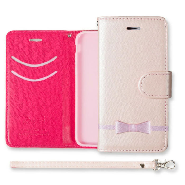 リボン付き レザー手帳型ケース iPhoneケース レビューを書いて追跡