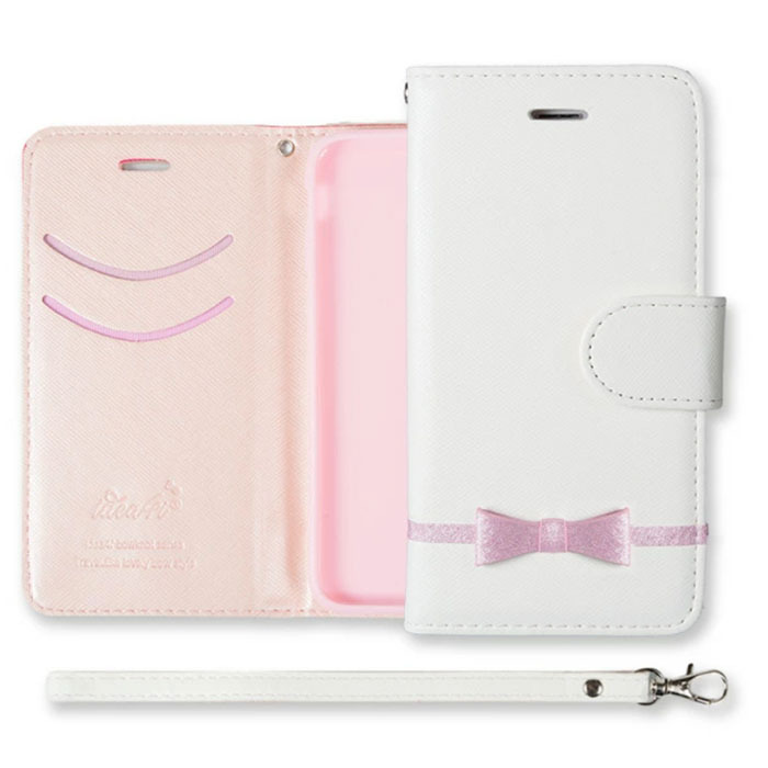 リボン付き レザー手帳型ケース iPhoneケース レビューを書いて追跡