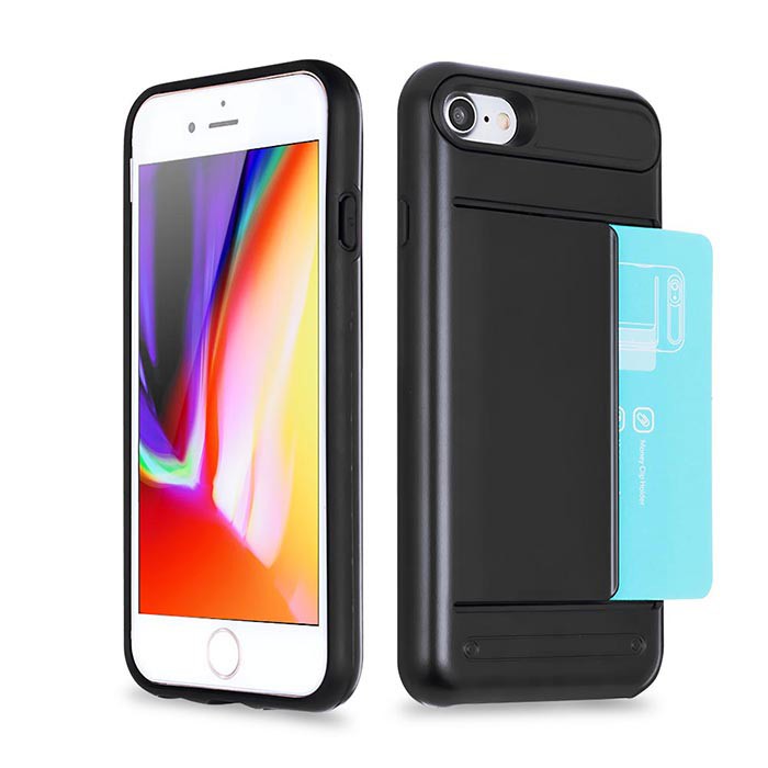 iPhone XR iPhone8ケース クリップ式 ICカード カード収納 iPhoneXS