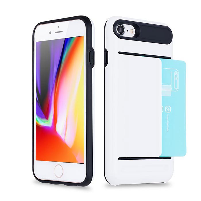 iPhone XR iPhone8ケース クリップ式 ICカード カード収納 iPhoneXS