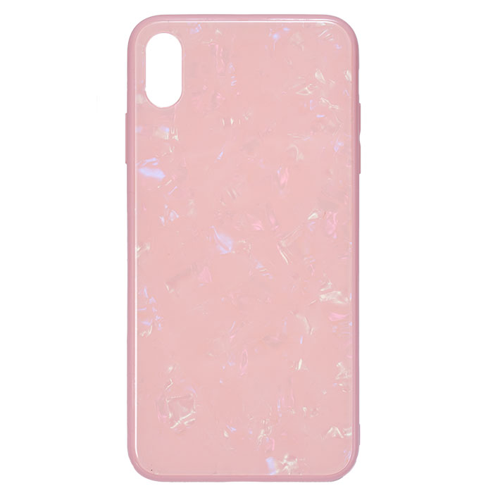 iPhone ケース iPhoneXS Max 背面ガラス クリスタル シェル 風 ピンク キラキラ |  | 01
