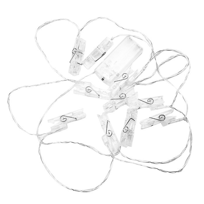 イルミネーション 室内 ガーランド ライト 電球 誕生日 クリップ 電池