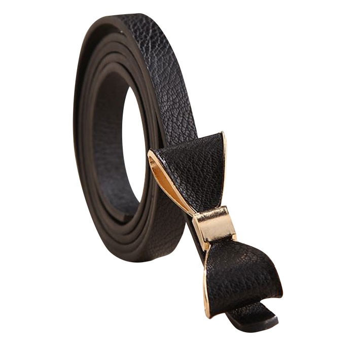 ベルト レディースベルト 細ベルト ゴールド ブラック きらきらぷんぷん丸 レディース ベルト 【ブラックxゴールド】 黒 金