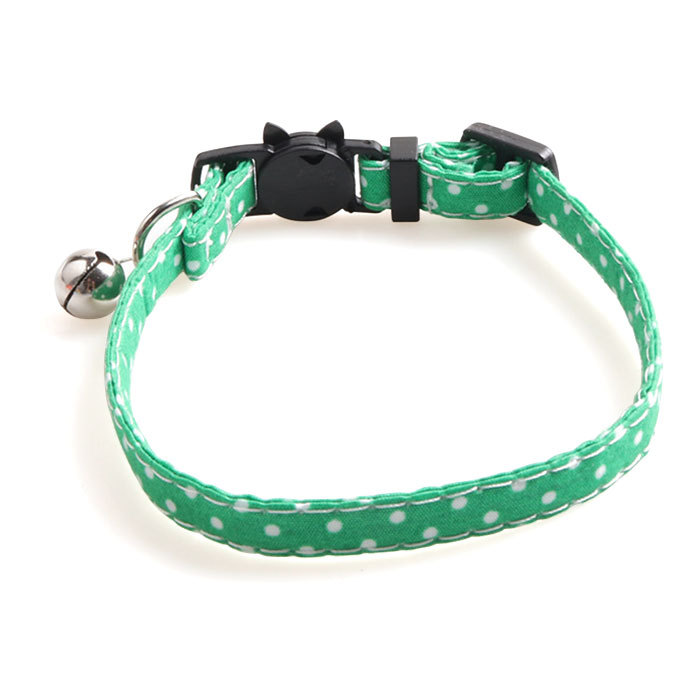 猫用 首輪 猫 リボン ポップ カラー カラフル ドット 安全バックル