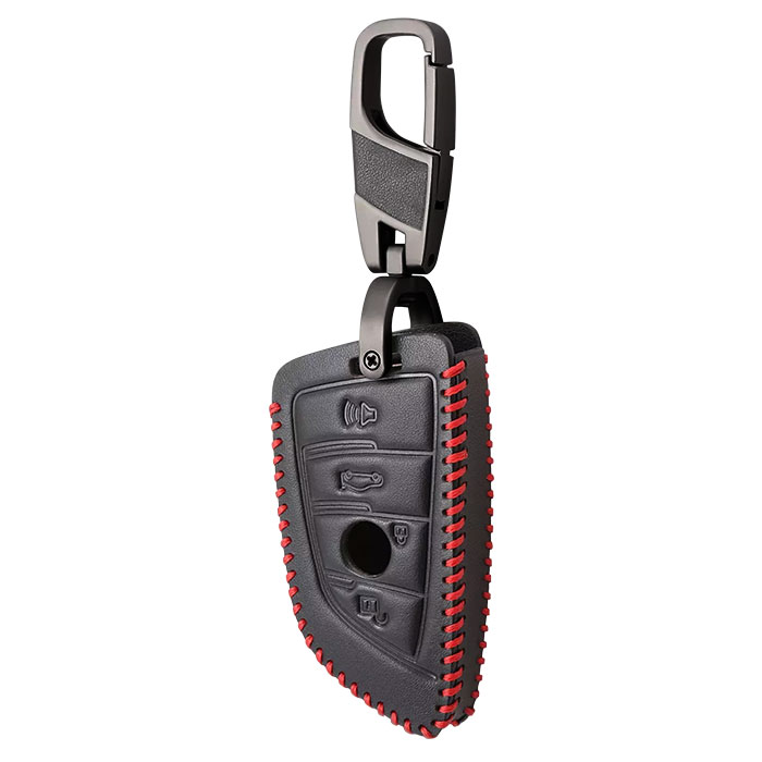  キーレスエントリー ブラック・レッド　DBA-1a16 2012年モデル BMW アクセサリー キーケース スマートキー メンズ レザーキー 本革