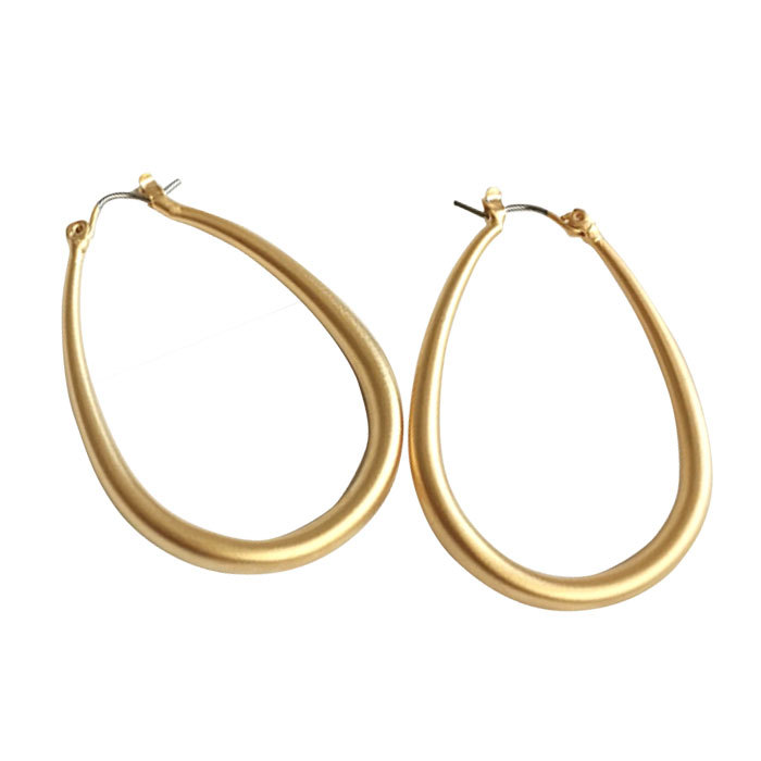 ピアス フープピアス キャッチレス 楕円フープ 楕円 ぷっくり 上品