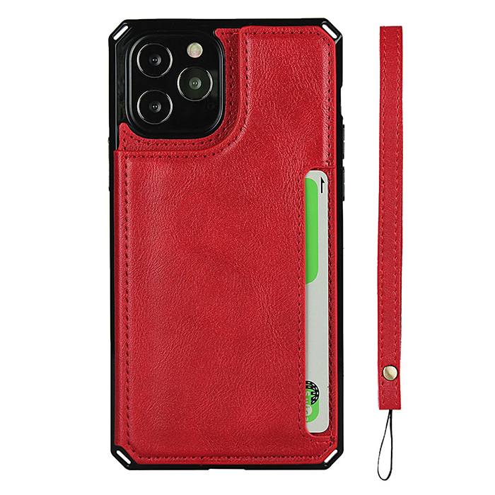 iPhone13 iPhone12 ケース カード収納 ストラップ付き レザー iPhone11