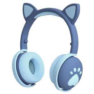 Bluetooth ヘッドホン イヤホン 子供用 イヤーパッド 有線 猫耳 ライト付き Blueto...