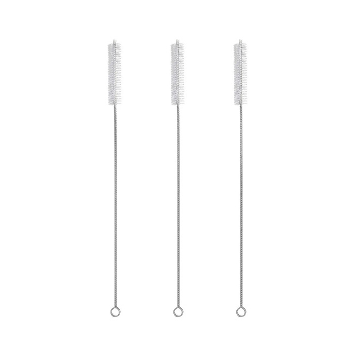 未使用品　銀製　ストロースプーン　6本セット　掃除用ブラシ付き Amazon | Do Buy ステンレスストロー 金属ストロー エコストロー
