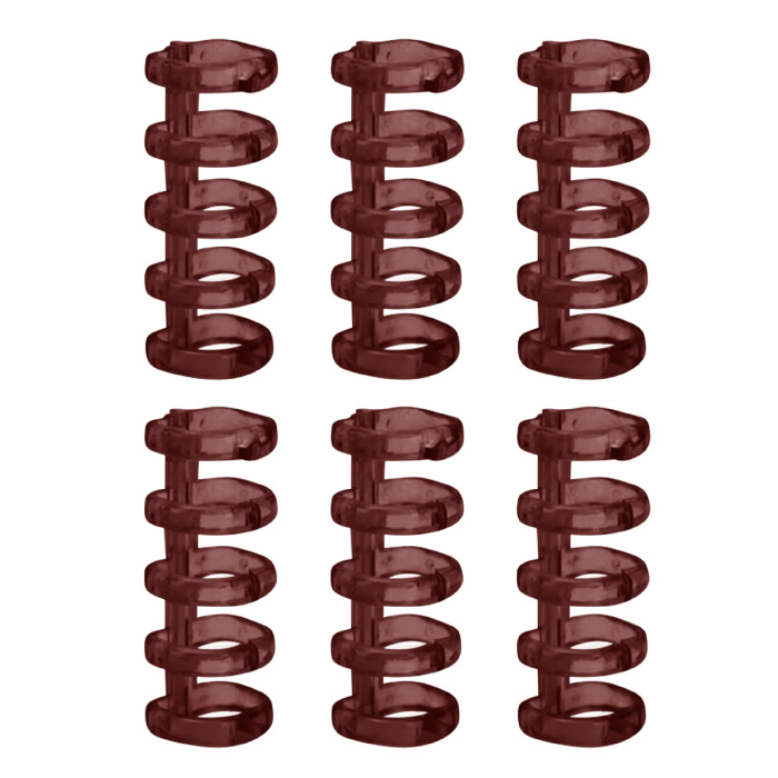 ルーズリーフリング ルーズリング バインダーリング 6個セット 5穴 5