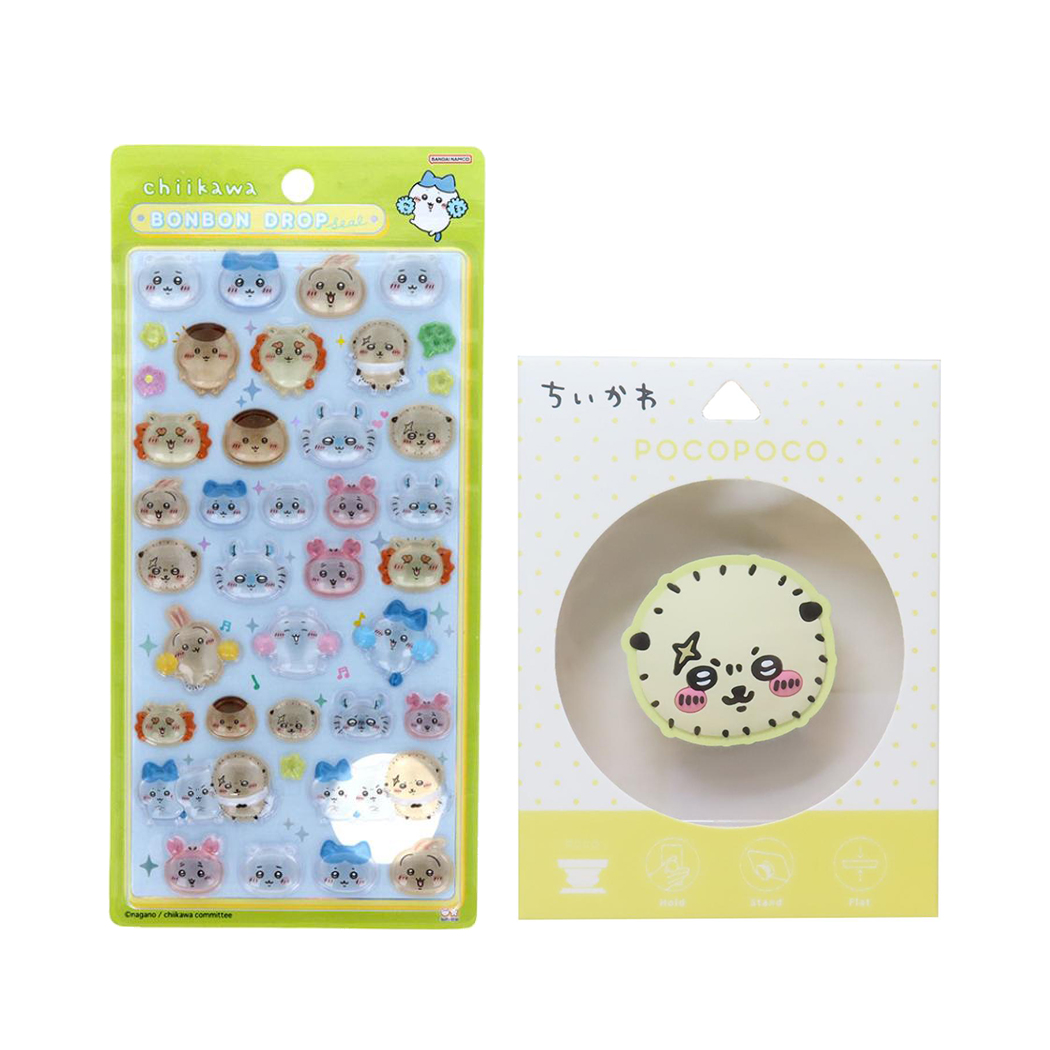 ちいかわ シール ボンボンドロップシール みんな ニコニコ 1シート付