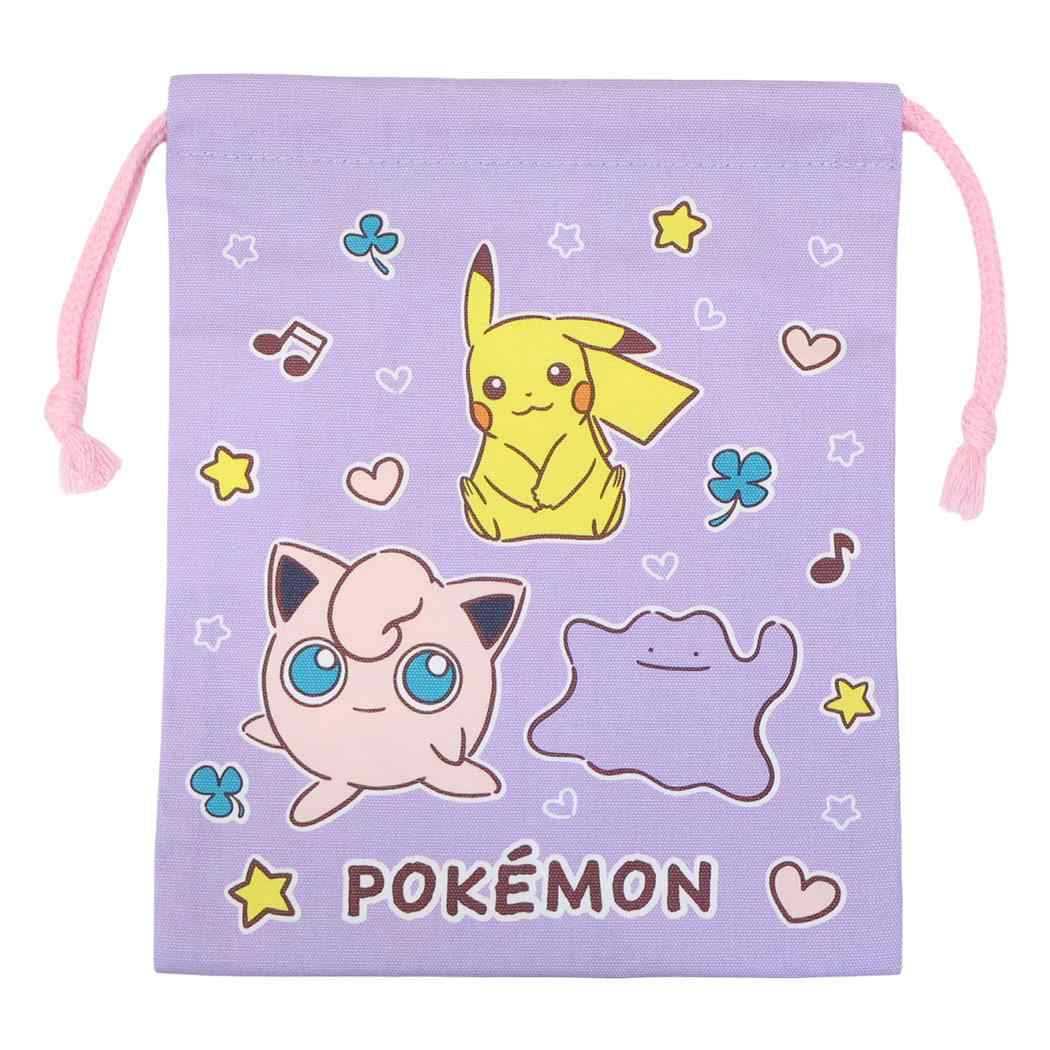 【希少】ポケモンセンター 巾着 ワニノコ マリル ニョロモ ポケットモンスター 巾着袋 巾着S パープル ポケモン マルヨシ