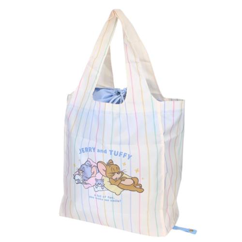 トムとジェリー ショッピングバッグ ワイド底板付きエコバッグ スリーピングアワーズ ワーナーブラザース カミオジャパン