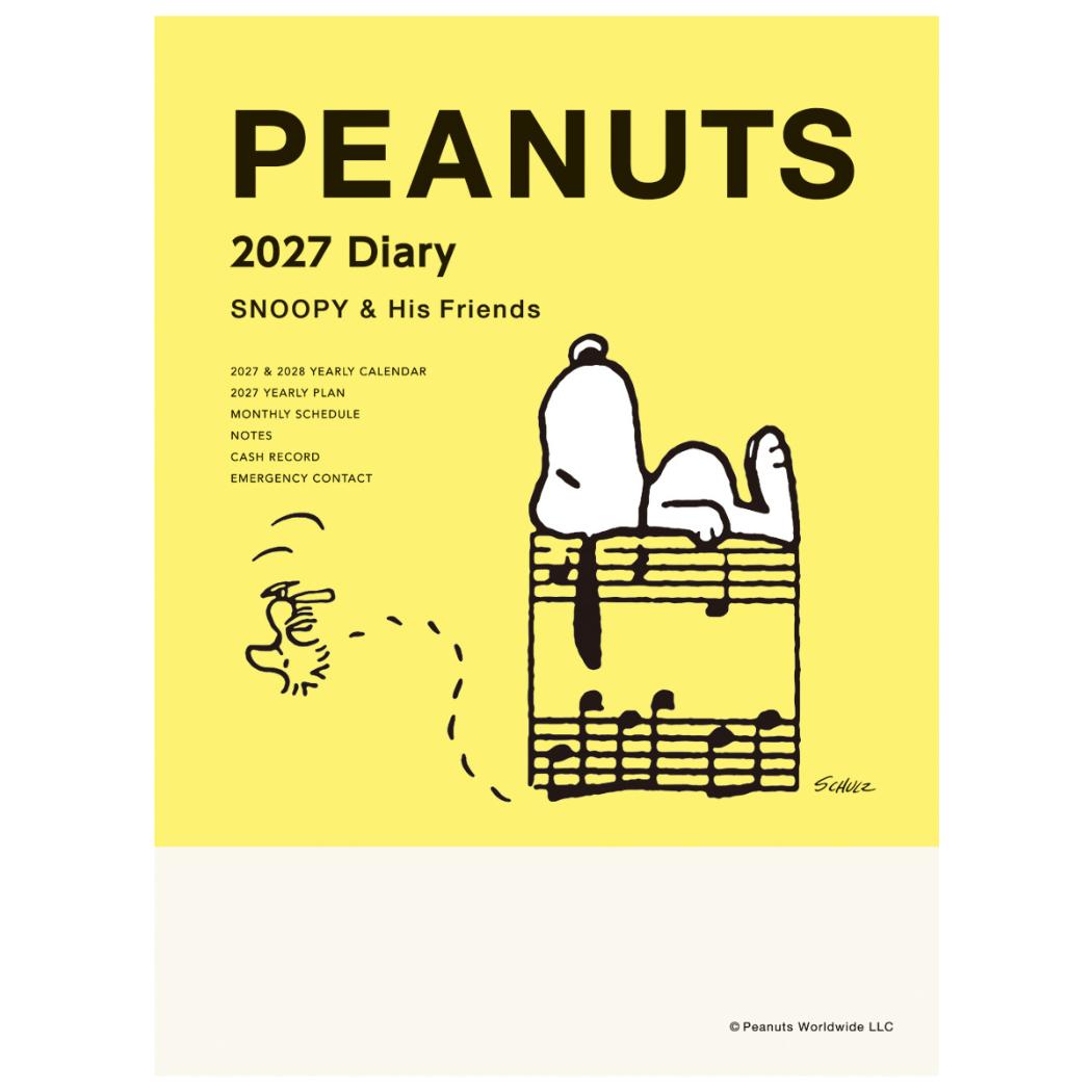 予約】スヌーピー 2027 diary 2027年 手帳 A6マンスリーダイアリー