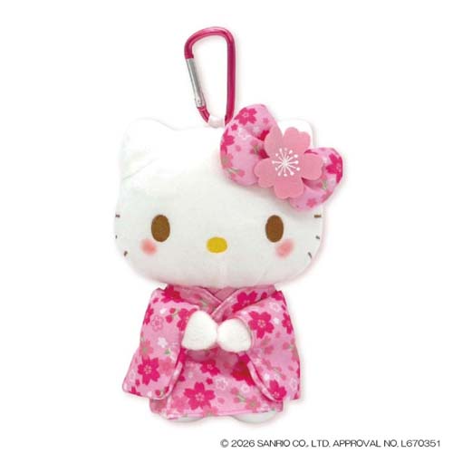 ハローキティ ぬいぐるみエコバッグ エコバッグ 桜着物 サンリオ キャラクター グッズ