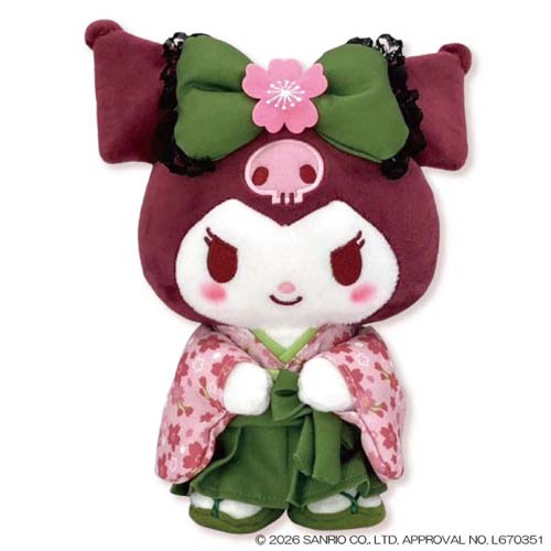 クロミ プラッシュドールS ぬいぐるみ 抹茶着物 サンリオ キャラクター グッズ