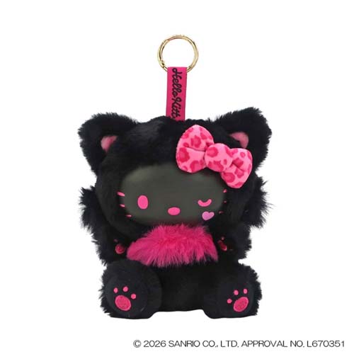 ハローキティ サンリオ キャラクター マスコット 丸カラビナマスコット ファインフェイスキャット BK ナカジマ