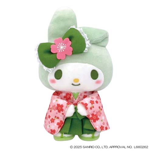マイメロディ プラッシュドールS ぬいぐるみ 抹茶着物 サンリオ キャラクター
