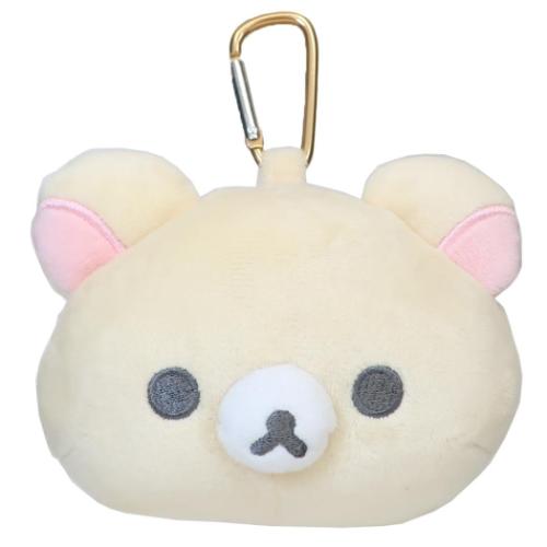 リラックマ ミニポーチ カラビナ付きぬいぐるみファスナーマスコット