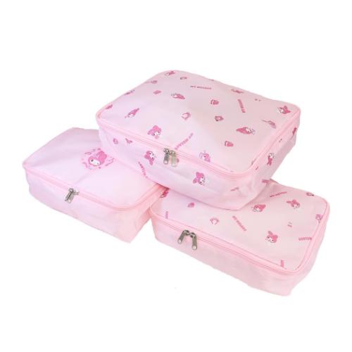 サンリオキャラクターズ トラベルポーチ マルチ収納ケース 3つセット マイメロディ Sanrio ヤスダ通商