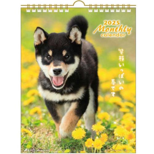 2025 Calendar 壁掛けカレンダー2025年 DOGマンスリー スケジュール アクティブコーポレーション いぬ 動物写真 書き込み