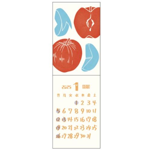 2025 Calendar 壁掛けカレンダー2025年 梅屋 野菜と果物カレンダー アクティブコーポレーション アート