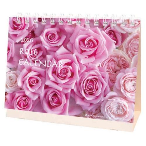 2026 Calendar ローズカレンダー 卓上カレンダー2026年 スケジュール 花写真 書き込み