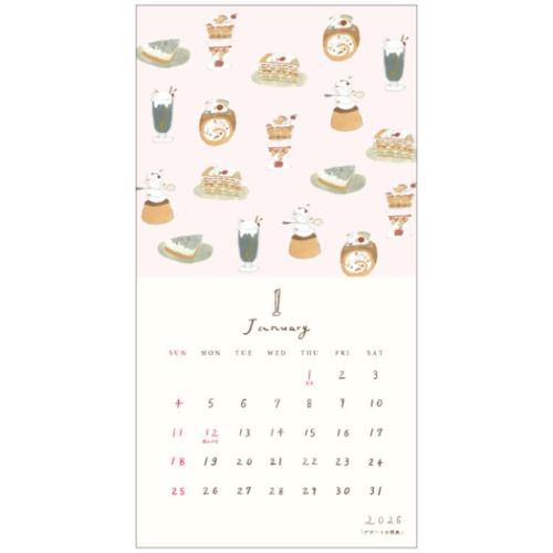 2026 Calendar トビマツショウイチロウ Swan's 壁掛けカレンダー2026年