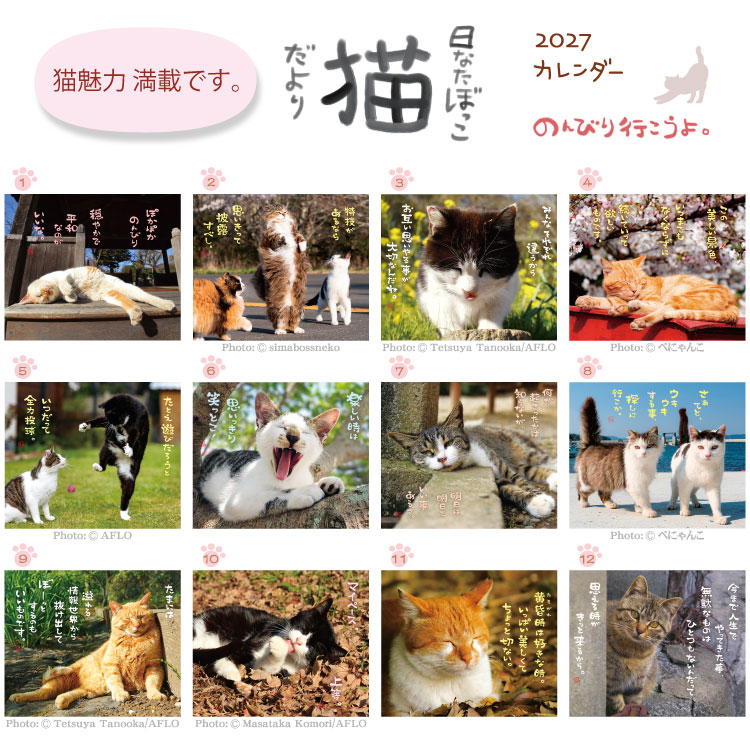 2027 Calendar 卓上カレンダー20...の詳細画像4