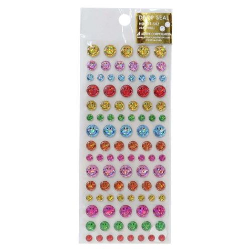 シールシート ドロップシール スマイリーフェイス スマイリーカラフル アクティブコーポレーション Smiley Face デコレーション デコシール キャラクター