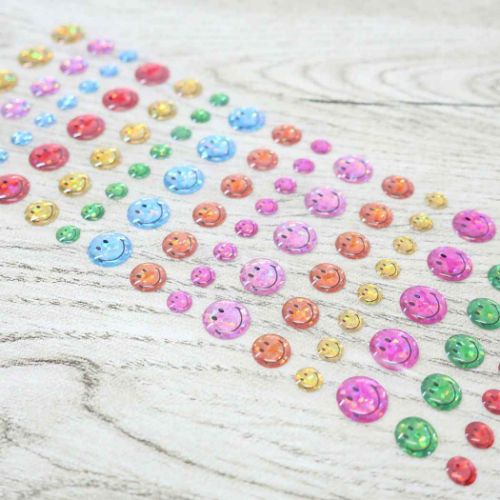シールシート ドロップシール スマイリーフェイス スマイリーカラフル アクティブコーポレーション Smiley Face デコレーション デコシール キャラクター