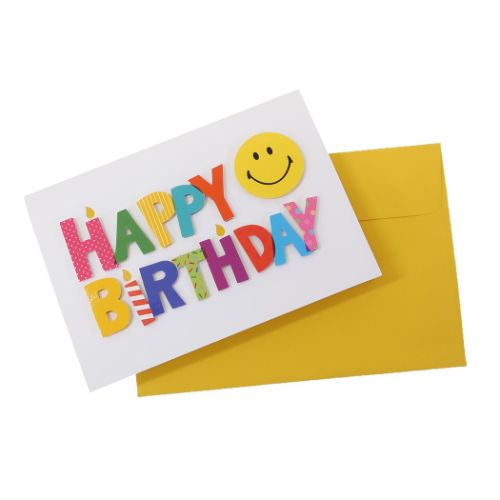 スプリング付きメッセージカード スマイリーフェイス グリーティングカード Smiley Face アクティブコーポレーション HAPPY BIRTHDAY GE-79 | スマイリー