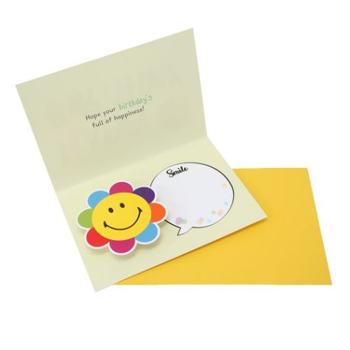 スプリング付きメッセージカード スマイリーフェイス グリーティングカード Smiley Face アクティブコーポレーション HAPPY BIRTHDAY GE-79 | スマイリー | 01