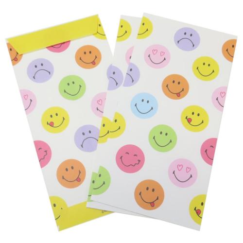ぽち袋 スマイリーフェイス 長封筒お年玉ポチ袋3枚セット カラフル AKH-110 Smiley Face