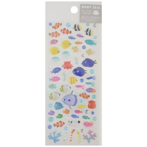 シールシート 夏柄ドロップシール フィッシュ アクティブコーポレーション
