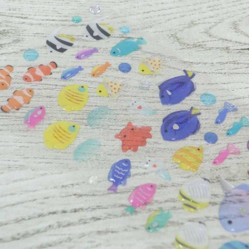 シールシート 夏柄ドロップシール フィッシュ アクティブコーポレーション