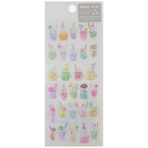 シールシート 夏柄ドロップシール ジュース アクティブコーポレーション