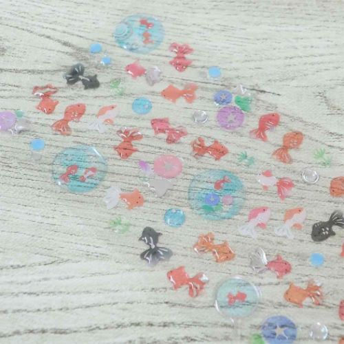 シールシート 夏柄ドロップシール 金魚 アクティブコーポレーション