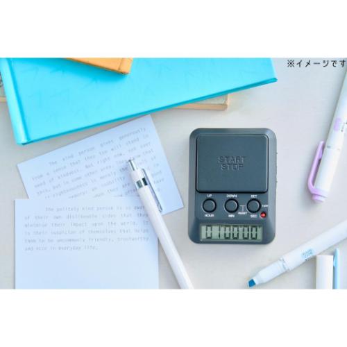置時計 ラーニングタイマー ブラック ドリテック 学習 勉強 消音 勉強タイマー