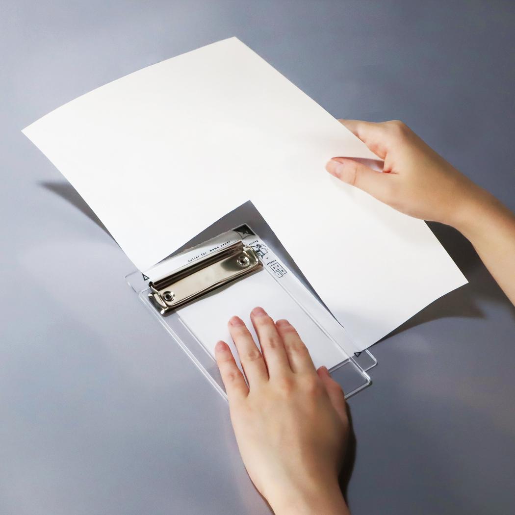 ペーパーカッター ヨンブンカッツ クリア クツワ 事務用品