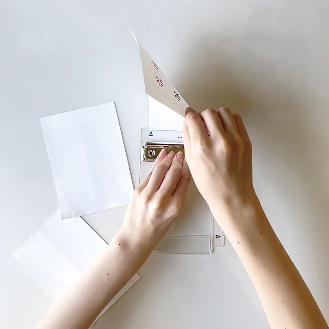 ペーパーカッター ヨンブンカッツ クリア クツワ 事務用品