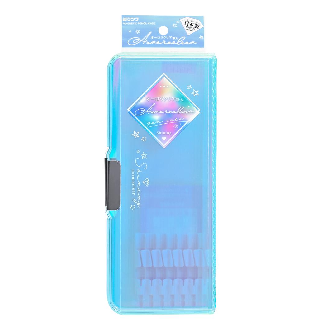 筆箱 オーロラクリア 筆入 ライトブルー クツワ