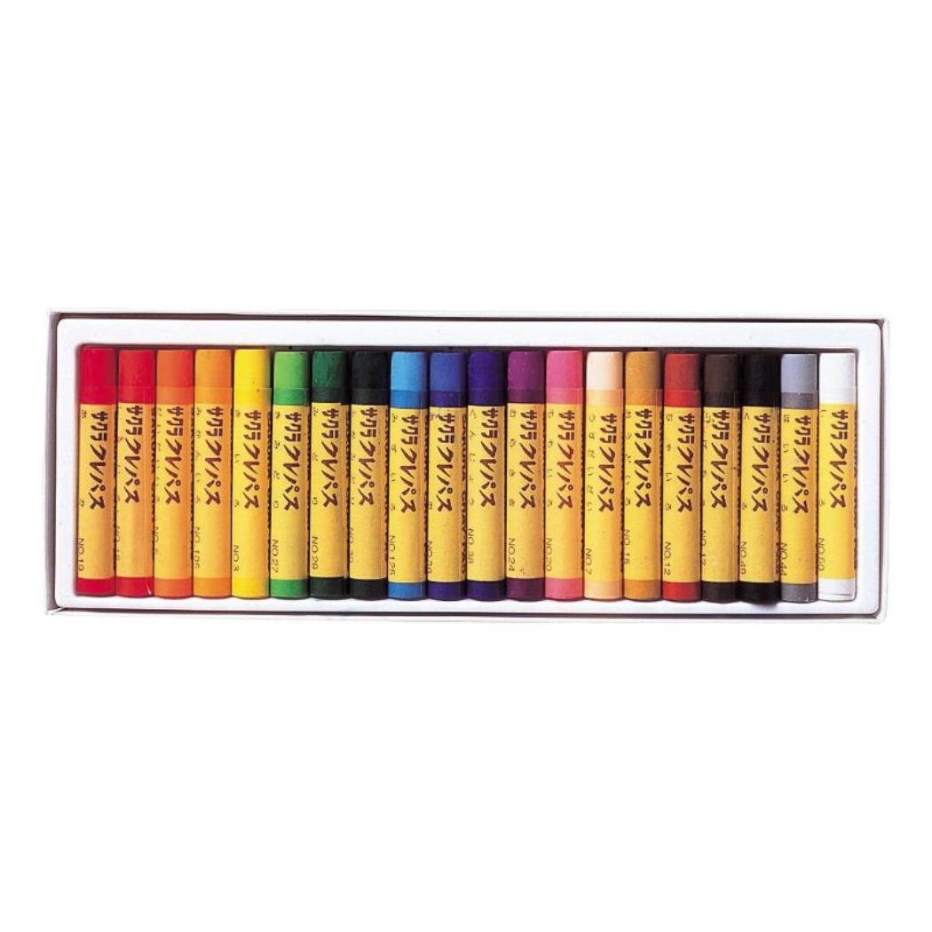 お絵かき道具 クレパス 太巻20色 ゴム紐付 サクラクレパス 子供 キッズ プレゼント 入園入学準備雑貨