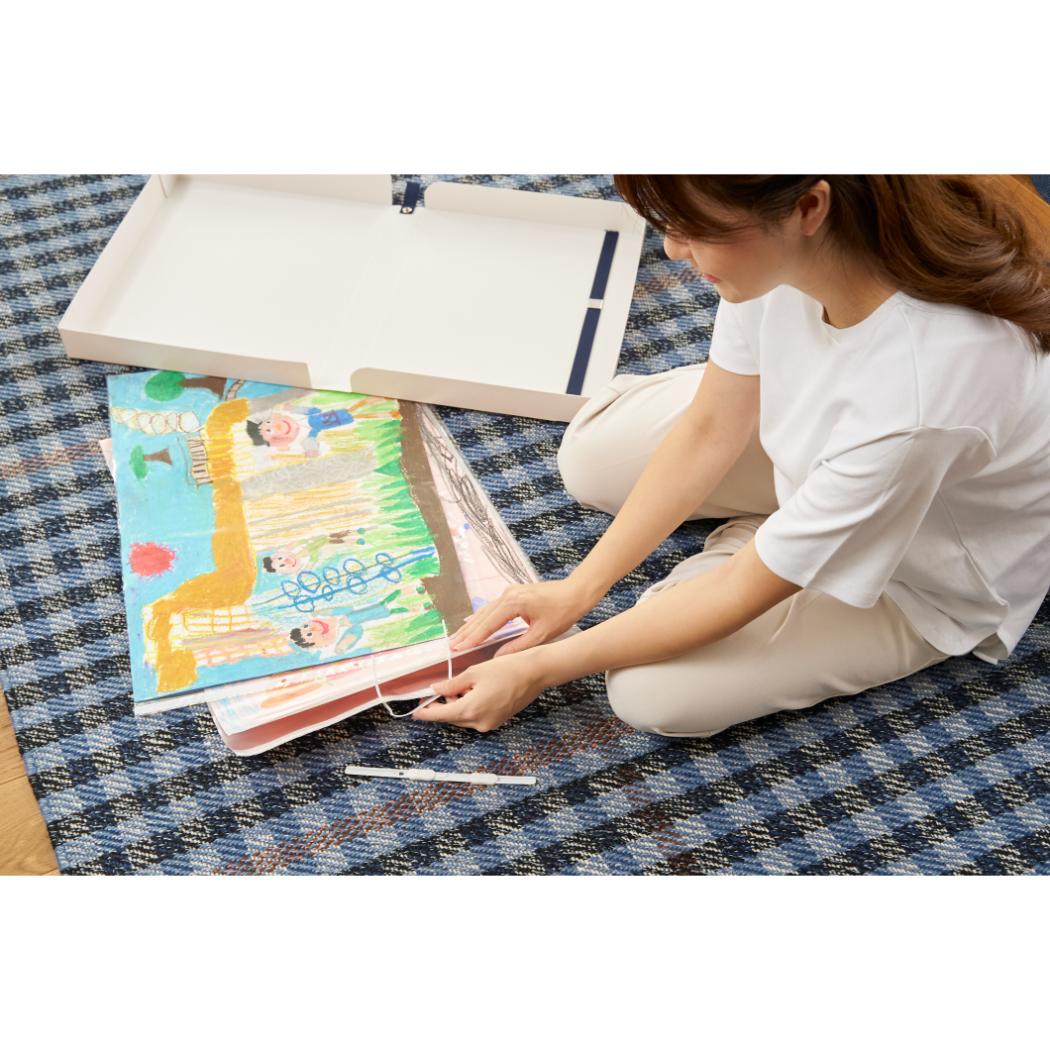 作品思い出ボックス 大 収納用品 ホワイト サクラクレパス 整理収納 おかたづけ