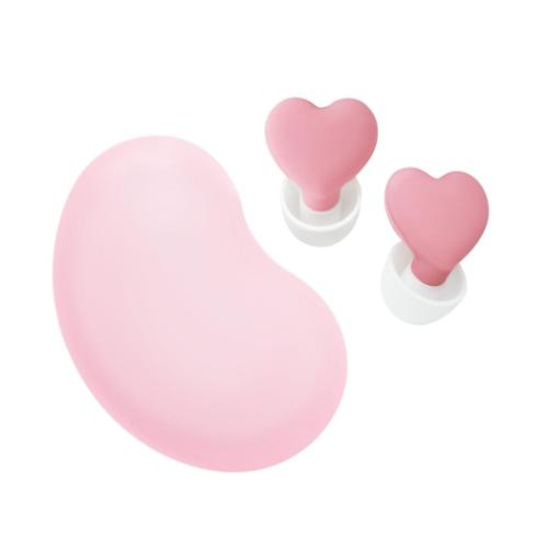 みみせん ハートの集中耳栓 ケース付 シリコンタイプ ハート ピンク ソニック