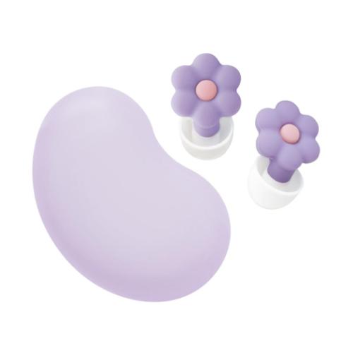 みみせん お花の集中耳栓 ケース付 シリコンタイプ フラワー バイオレット ソニック