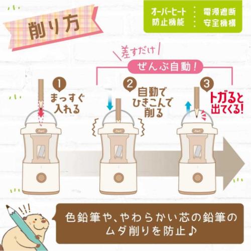 鉛筆削り リビガク 充電式トガリターン ピンク...の詳細画像3
