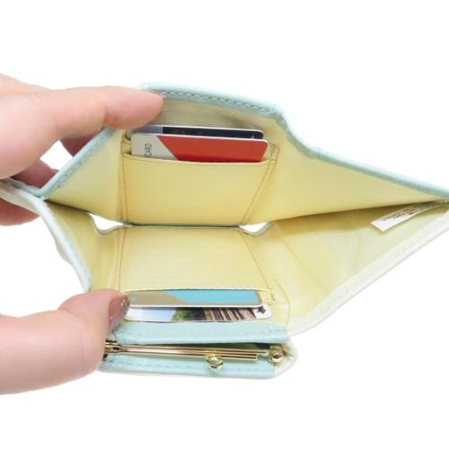 ちいかわ 口金財布 三つ折り ミニウォレット ミント