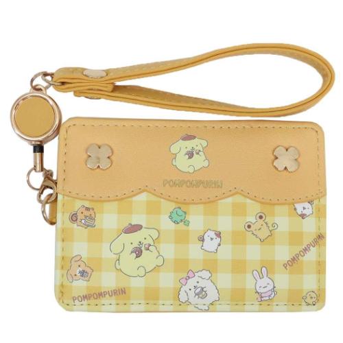 ポムポムプリン グッズ 定期入れ サンリオ キャラクター リール付き