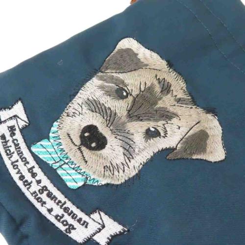 巾着袋 ドッグキンチャクポーチ GR SCHNAUZER いぬグッズ アミナコレクション 小物入れ